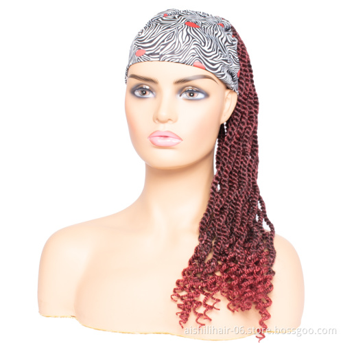 aishihair headband wigs for black woman headband wig synthetic curly headband